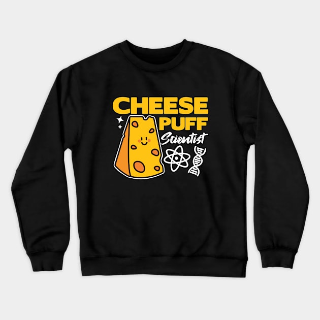 Cheese Puff Scientist Crewneck Sweatshirt by NQArtist